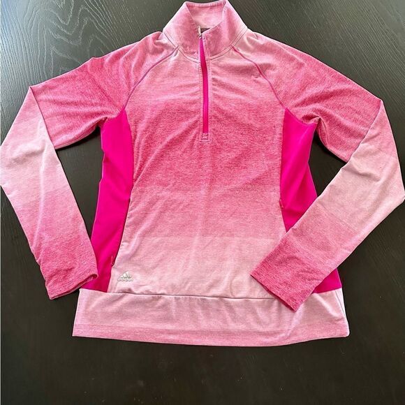 Adidas pink, golf pullover with 1/4 zip. - Picture 6 of 6